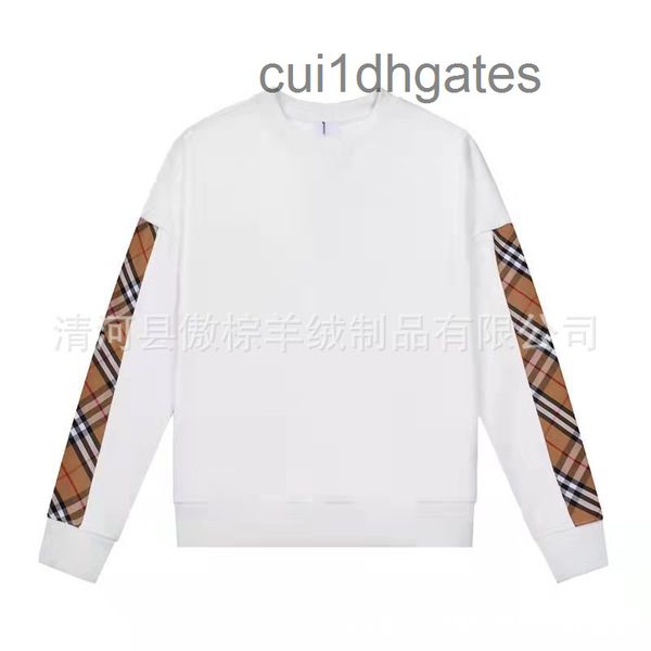

brand 2022 designer classic b br hoodie spring and autumn korean classic plaid solid color fashion versatile c 4cnx, Black