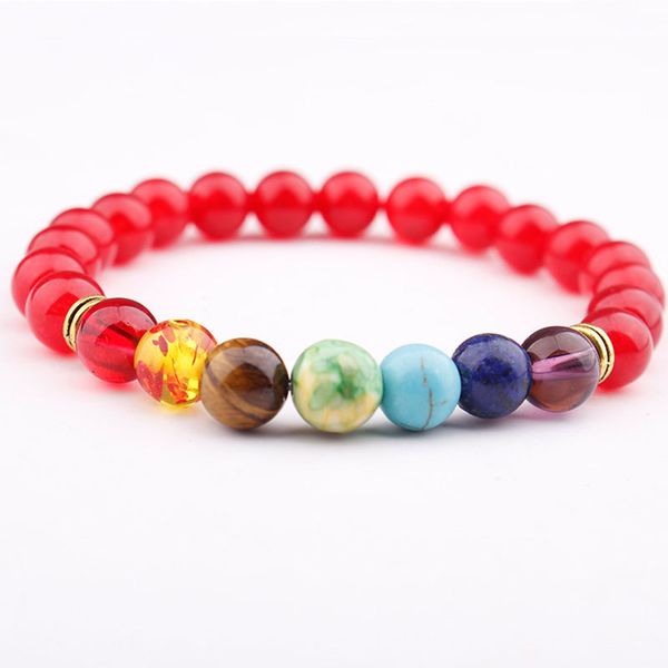 

8mm natural crystal stone strands beaded bracelets for women men handmade charm yoga party energy jewelry, Black