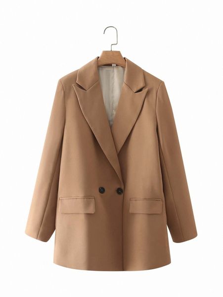 

double breasted lapel neck blazer j9dj#, White