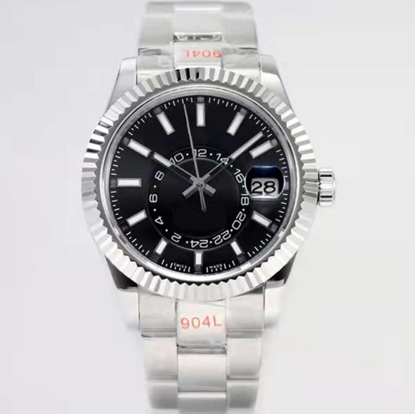 

luxury men business sapphire watch 2813 eta 9001 automatic multifunctional monthly calendar 24h gmt dual time zone diving waterproof watches, Slivery;brown