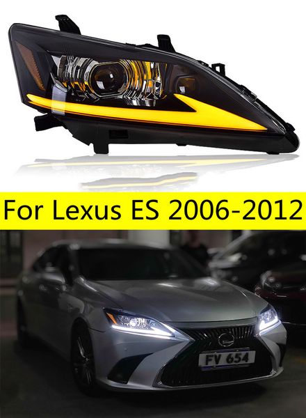 

head lamp for lexus es300 led headlight 2006-2012 headlights es240 es350 drl turn signal high beam angel eye projector lens