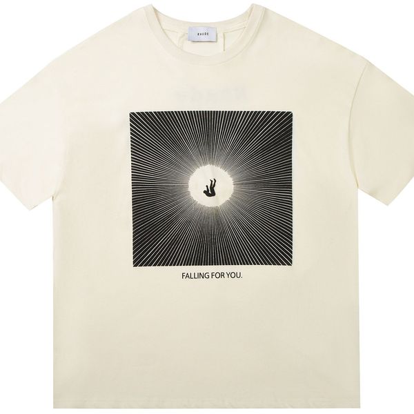 

summer mens t-shirts womens rhude designers for men letter polos embroidery tshirts clothing short sleeved tshirt large tees 196ypb, White;black
