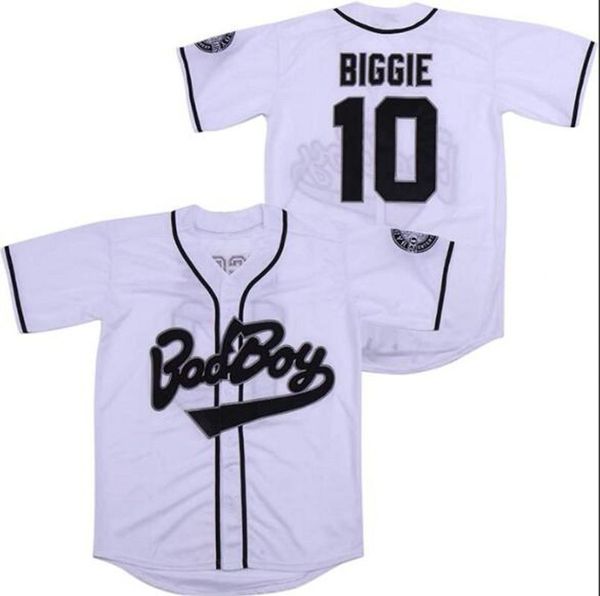 

bad boy mm masmig movie biggie smalls 10 baseball jersey white, Blue;black