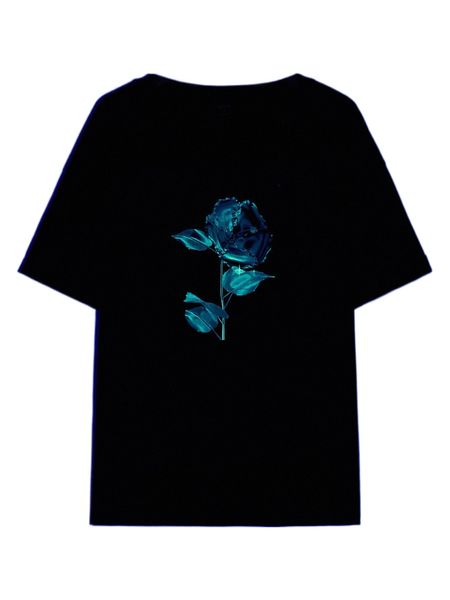 

x daniel lvovsky reflective floral print tee i5qd#, White