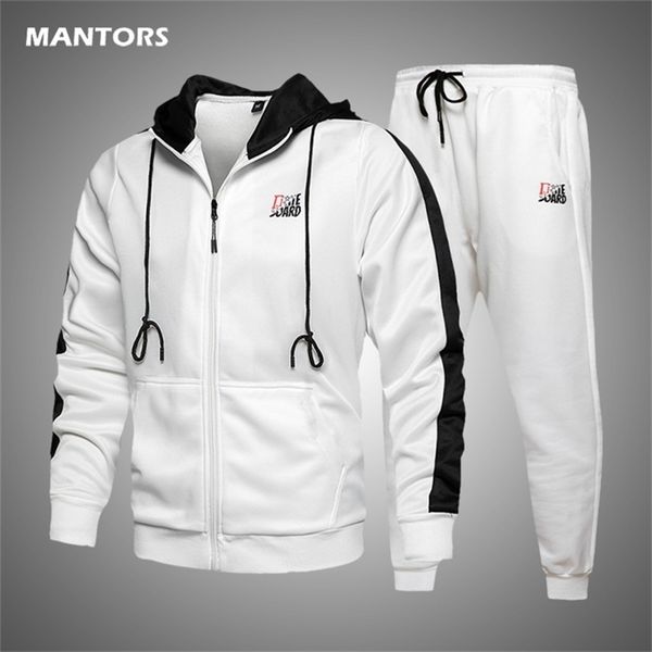 

men tracksuits brand mens set fashion print sportswear spring autumn men casual 2 pieces set hoodie pants track suit 2020 outfit lj201126, Gray