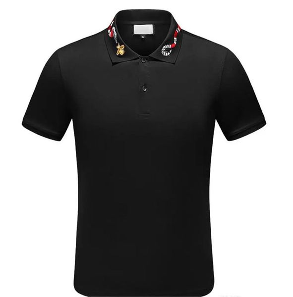 

2022bb italy designer polo shirt t shirts brand floral embroidery mens polos high street fashion stripe print polo t-shirt m-3xl, White;black