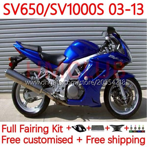 Kit corpo per SUZUKI SV1000 SV650 SV-650 SV 1000 650 S 03-13 11No.29 SV-1000 SV650S SV1000S 03 04 05 06 07 08 SV 650S 1000S 2003 2009 2010 2011 2 012 2013 Carena Blu lucido