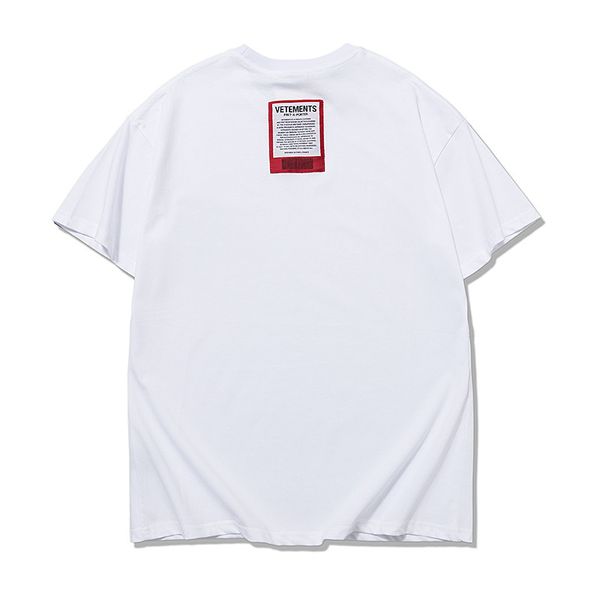 Summer Ins Insew Vetements Brand Brand High Street Men t-shirts Round Neck Camise