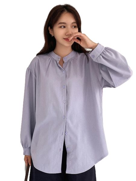 

dazy solid button front shirt q0lc#, White