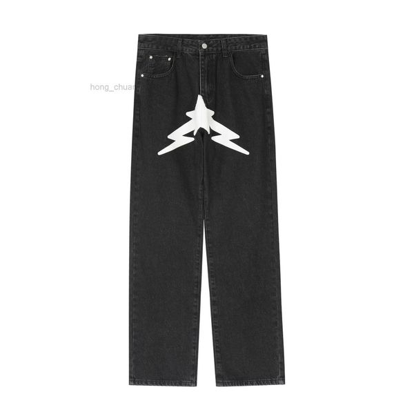 

straight pants denim designer printed hip hop pants high street men jeans distressed trousers, Black;brown