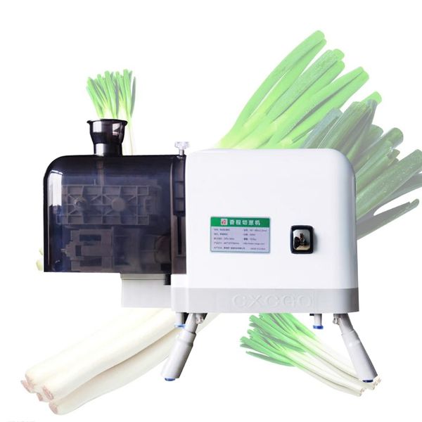 Máquina de cebola verde elétrica comercial Cuttador de pimenta de cebolinha vegetal para restaurante de hotel e distância de faca em casa 1,8 mm/2,2 mm/3mm