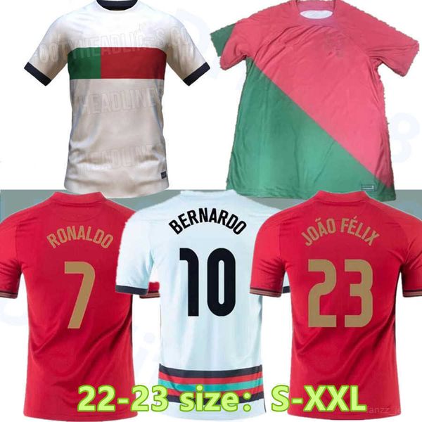 

22 23 portuguesa kids kit ronaldo soccer jerseys joao felix 2022 2023 diogo andre silva bernardo fernandes camisa de futebol men football, Black;yellow