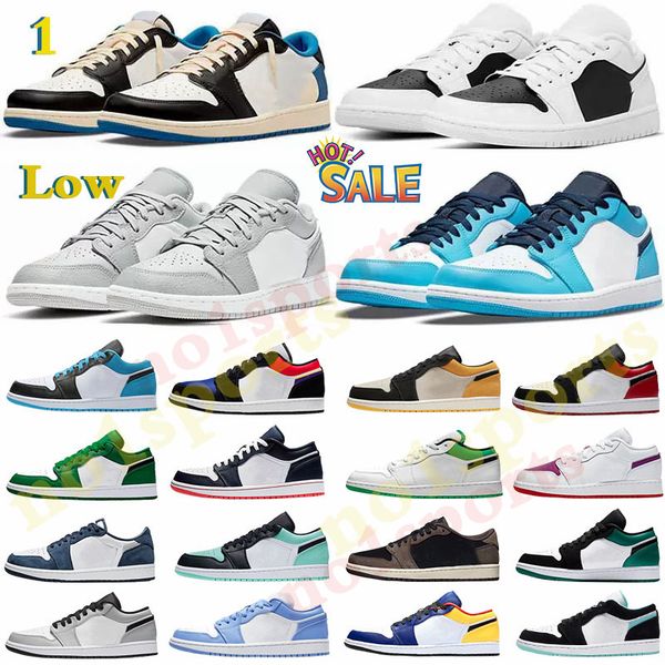 

2022 jumpman 1 men women low basketball shoes og 1s triple white shadow designer university blue unc black bred toe light smoky grey mens sn