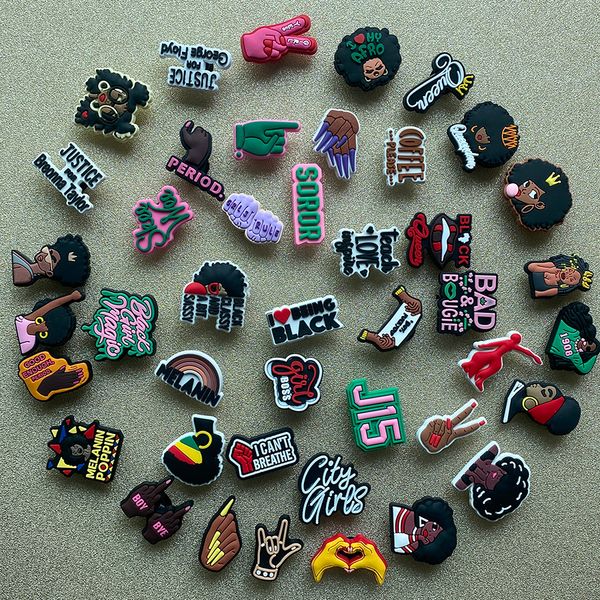 

wholesale blm croc shoe charms parts accessories with buckle clog pins for teens girls boys adult, White;pink