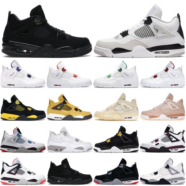 

4s men basketball shoes women red thunder university blue sail black cat jumpman 4 cactus jack white oreo military black mens outdoor traine