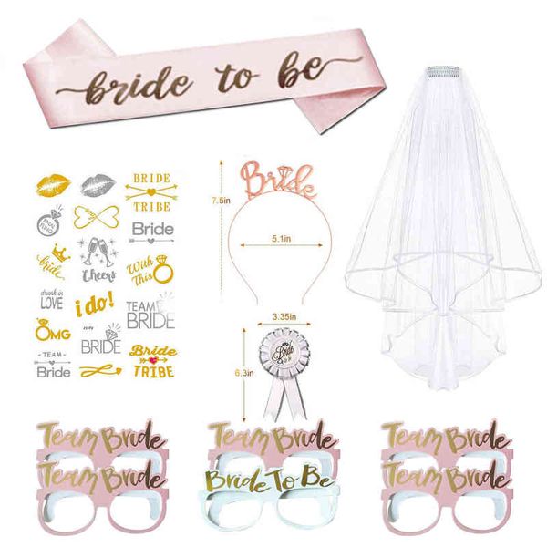

factory outlet bachelor party supplies bridal veil set bachelor decoration props