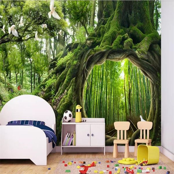 Foresta 3D wallpaper murale personalizzato murale sfondi non tessuti per soggiorno camera da letto HD sfondo muro