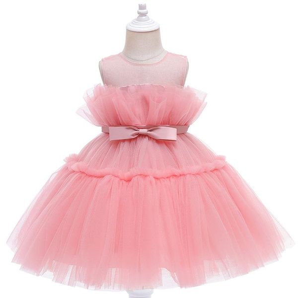 Vestidos de menina Vestido de batismo infantil de verão para a festa de casamento da bebê princesa criança meninas de 1 ano de aniversário de bola de bola de bola