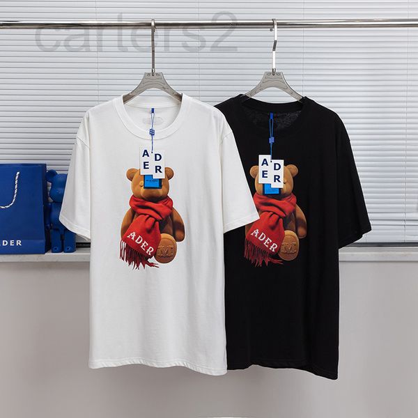 

men's t-shirts designer summer new ader bear series brand short sleeved t-shirt high street casual versatile couple half men women alik, White;black