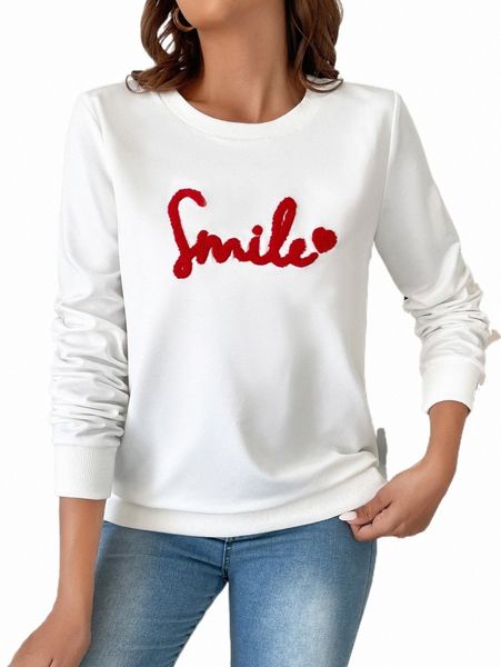 

letter graphic sweatshirt q9it#, Black