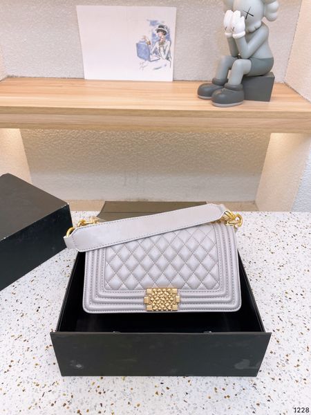 

women's designers shoulder bag luxury tote purse handbag message bags cluth classic genuine leather crossbody lady original box 25cm go