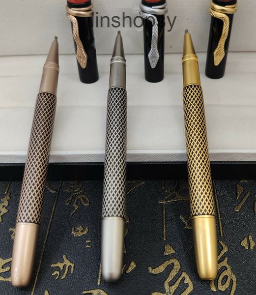 

yamalang classical luxury pen 110th anniversary inheritance seriess matte grid matel rollerball-pen luxurys writing pens with snake clip