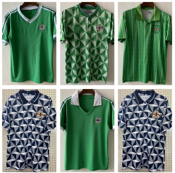 

northern ireland retro soccer jerseys 1979 1988 1990 1993 home away classic vintage jersey george evans lewis saville davis whyte lafferty m, Black;yellow