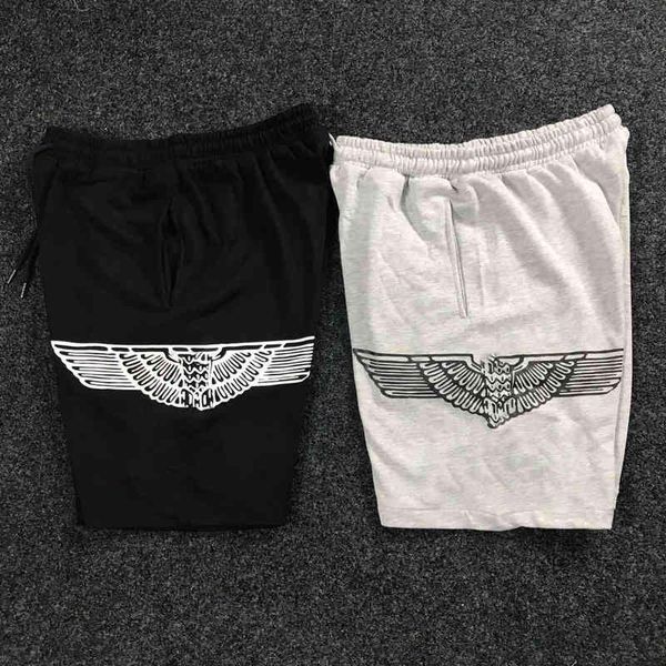 

summer casual shorts men's eagle print european and american loose sports pants fashion brand b22oy vacation beach pants, White;black