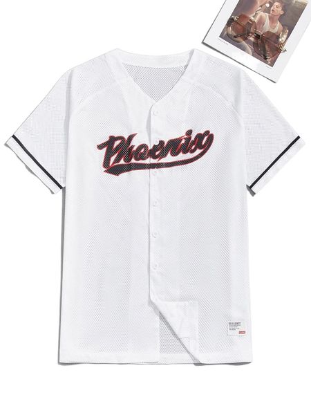 

men letter graphic patch detail raglan sleeve shirt x9gc#, White;black