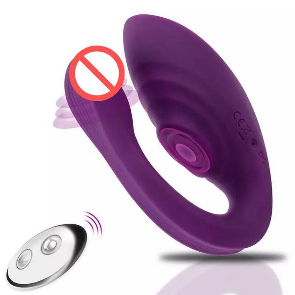 Casal CLITOR VIBRADOR ESTIMULAMENTO G SPOT 7 Padrões de vibração Remoto Controle remoto Vagina Massageor Brinquedos sexuais para mulheres