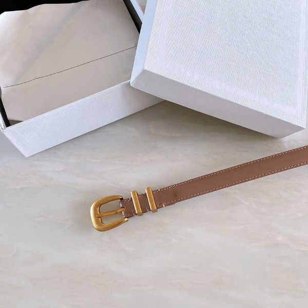 

2022 new sailin arc de triomphe with jeans dress cowhide belt all-match decorative waist cover female slimming pin buckle1.8cm, Black;brown