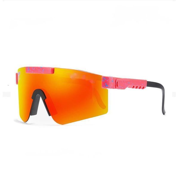 

2021 cycling glasses double wides brand rose red pits viper sunglasses double wide polarized mirrored lens tr90 frame uv400, White;black