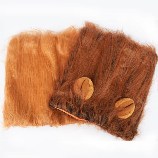 Украшения для волос для домашнего костюма кошка Хэллоуин Одежда фантазии на одежду, парик гривы Льва для больших собак костюм для домашнего животного парик