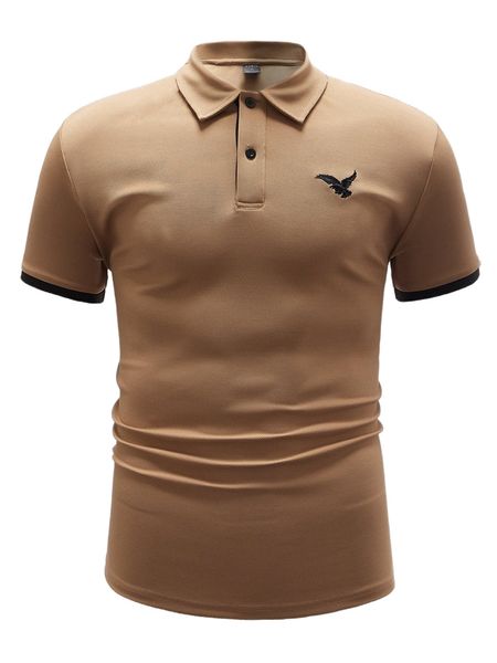 

men eagle embroidery polo shirt 6683#, White;black