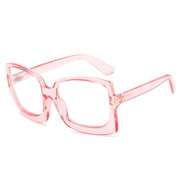 

fashion large t-shaped frame glasses trend flat glasses, Black