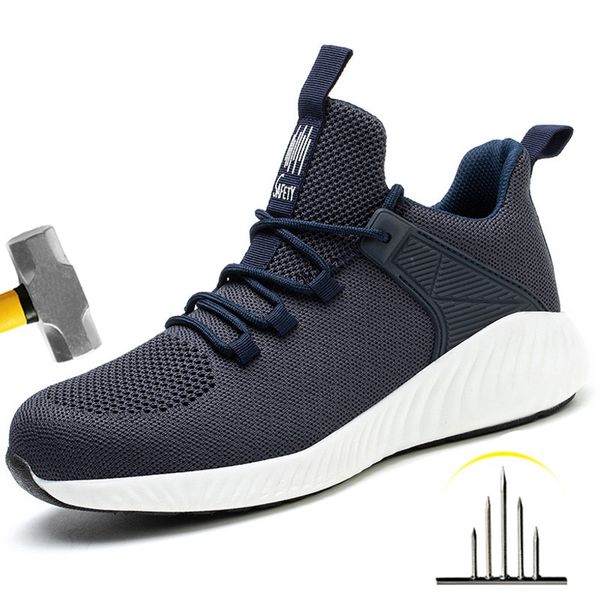 

male work shoes new safety boots steel toe shoes work sneakers fashion men shoes puncture-proof indestructible protective, Black;brown