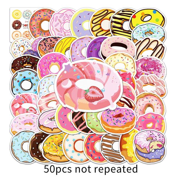 

donut luggage stickers 50pcs lapskateboard notebooks stickers waterproof for kids adults cars motorcycles bicycles