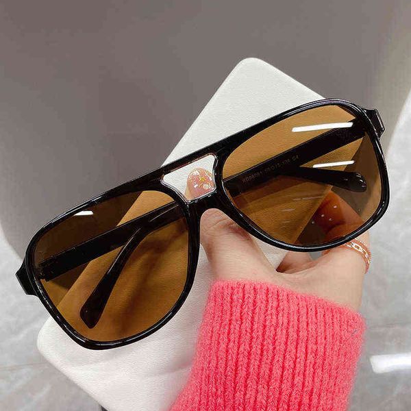 

sunglasses classic retro double-deck big frame women's ocean lens new fashion luxury brand oversized man sun glasses uv400 220328, White;black