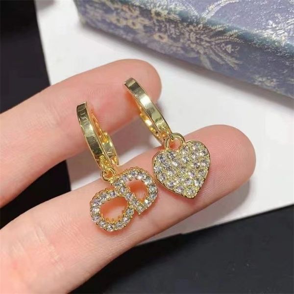 

fine jewelry 70% off high-end version letter asymmetric women's light luxury fashion earrings love hollow earrings, Golden