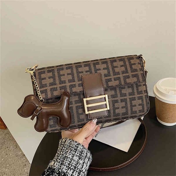 

fashion contrast color female style french stick tide net red simple one shoulder small square bag factory store online