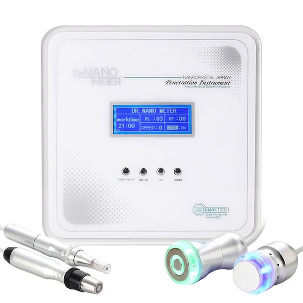 Máquina de mesoterapia Nano Dermapen Tratamento de cicatriz de acne RF Lifting Martelo frio Terapia fria Rejuvenescimento facial Bio Microcorrente LED Light Photon Beauty Care