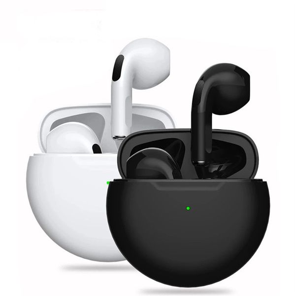 

air pro 6 tws wireless headphones earphone bluetooth-compatible 5.0 waterproof headset with mic for xiaomi iphone pro6 earbuds