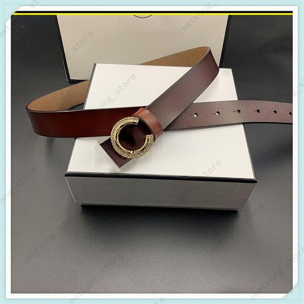 

2021 womens belts fashion luxury designer women casual belt bronze letter c smooth buckle brands colorful waistband for men with b217b, Black;brown