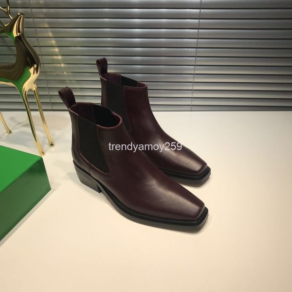 

boots autumn british women's high leather shoes short boots trend chelsea cowhide, Black