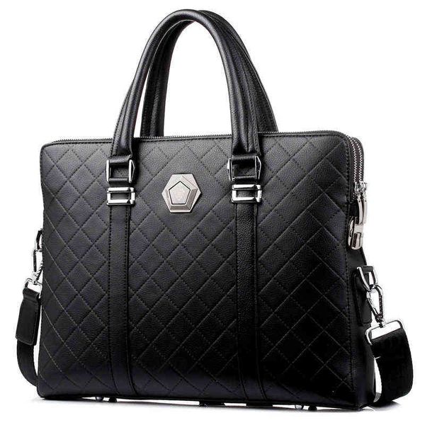 

men anti theft lapbriefcase handbag coded lock double layers shoulder bag design crossbody bag male business travel bag 220706