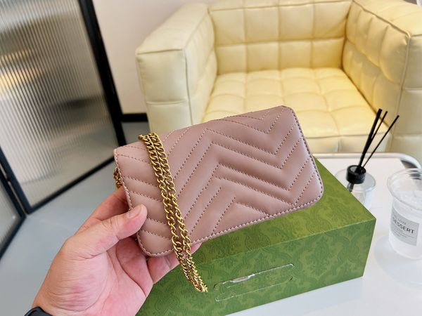 

designers shoulder bag luxury tote purse handbag message bags cluth brand classic genuine leather crossbody marmont original box gold chain