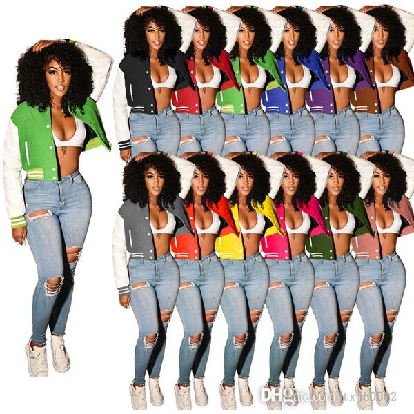 Designer Mulheres Varsity Baseball Jackets Moda Unisex College Jacket 2022 Inverno Outfits Alta Qualidade Patchwork Casaco