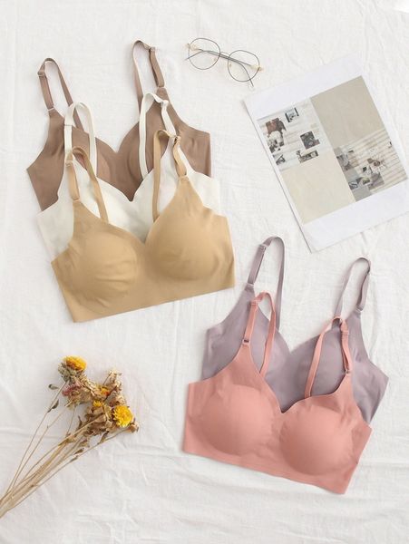 

5pack no show bralette 43uo#, Black;red