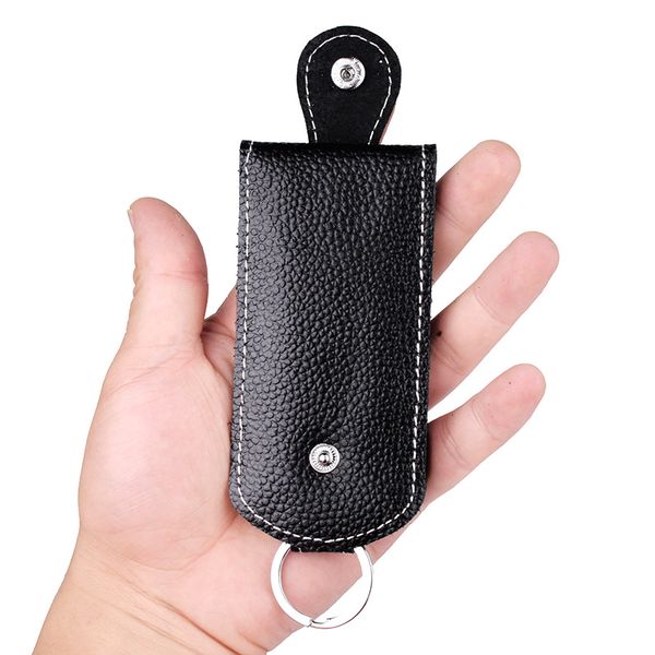 

pull-style women housekeeper keychain wallet genuine leather men hasp car key holder cover bag 2020 new organizer key case, Red;blue