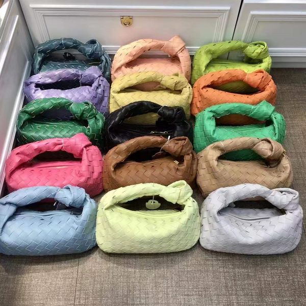 

2022 cowhide leather knot bag weave cow handmade sling bags luxury brand designer bags hobo totes